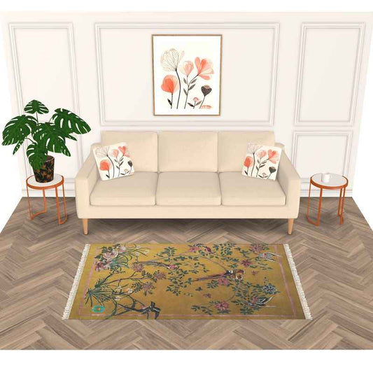 Golden Birds - Heavyweight Velvet with Anti-slip Latex