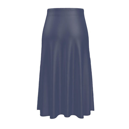 Blue Velvet - Pure Mulberry Silk - 100% Luxury Silk Midi Skirt