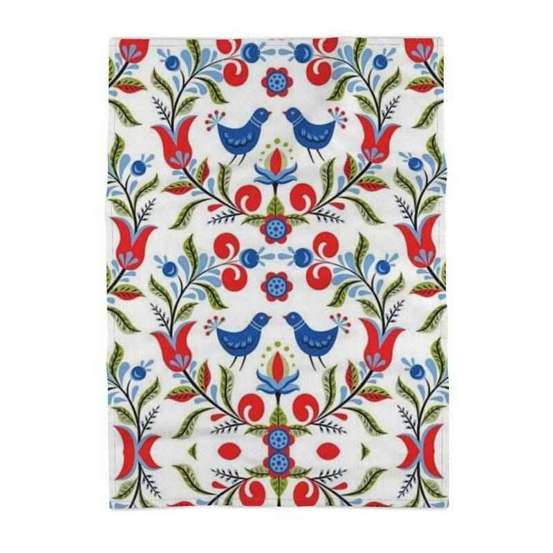 Lullaby of Birdland - Premium oversized kitchen tea towel handmade to order - MBOSS.US e.K.