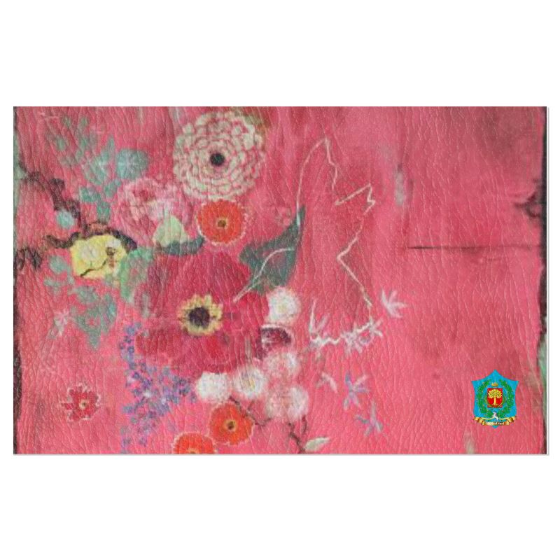 The FeelGood Breakfast features a textured abstract pink background with colorful floral brushstrokes. Among the flowers, a faint animal outline can be seen, while a small, colorful emblem adds whimsy to the lower right corner.