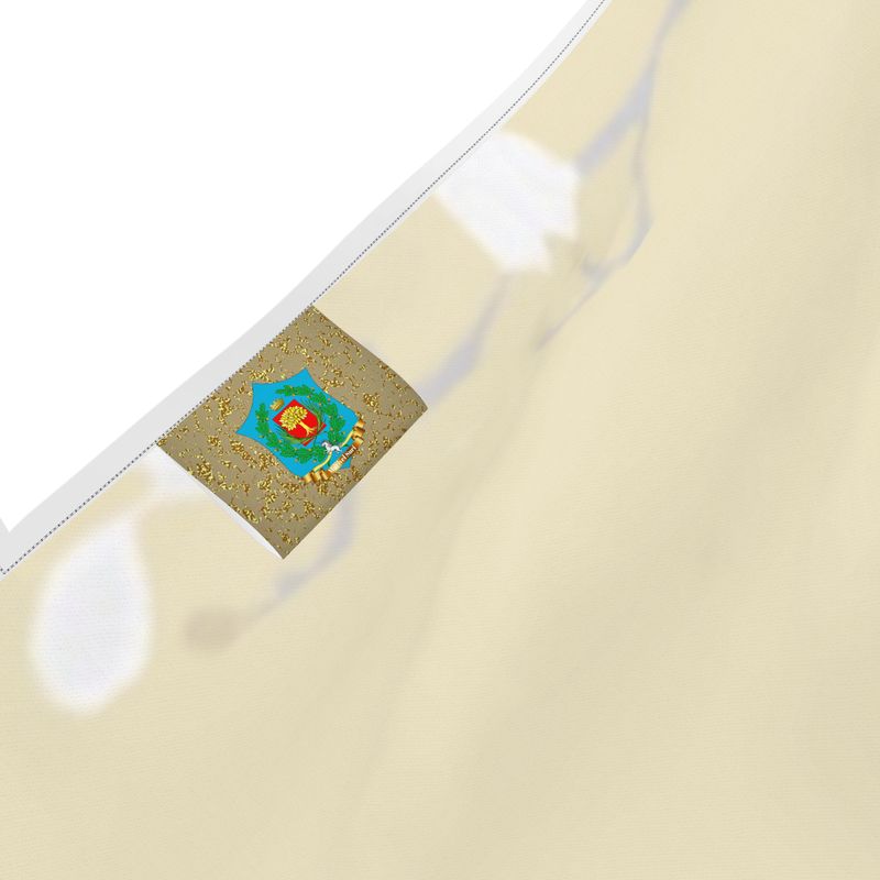 Autumn Flowers - Pure Mulberry Silk  - Long 100% Silk Dress