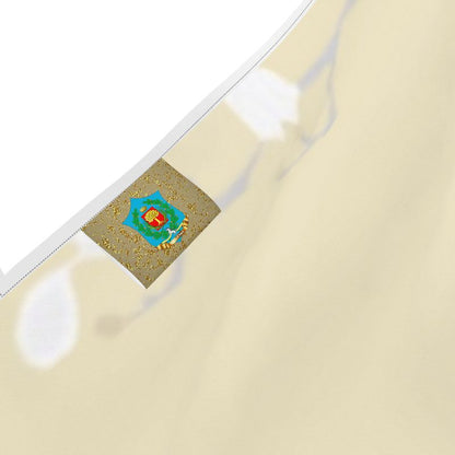 Autumn Flowers - Pure Mulberry Silk  - Long 100% Silk Dress