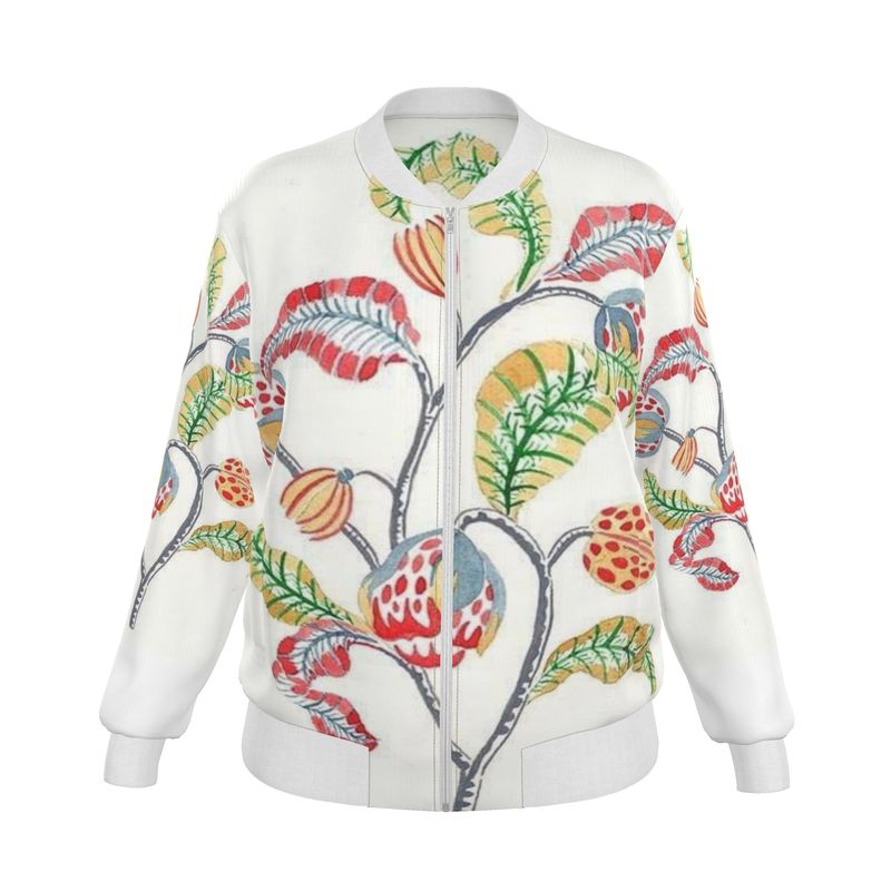Fiori - Pure Mulberry Silk - 100% Reversible Silk Bomber Jacket