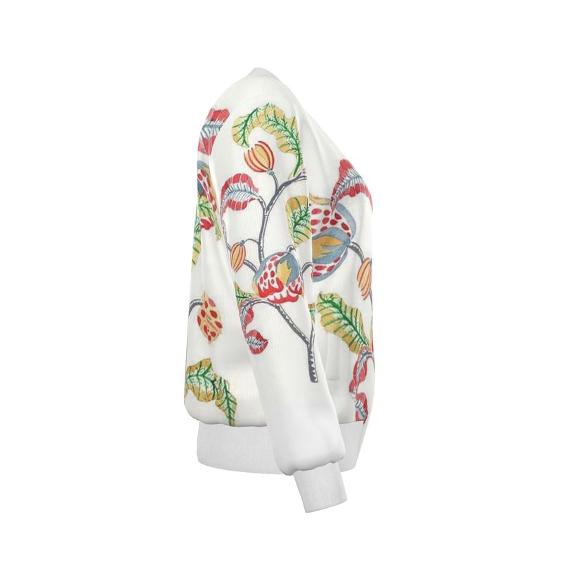 Fiori - Pure Mulberry Silk - 100% Reversible Silk Bomber Jacket