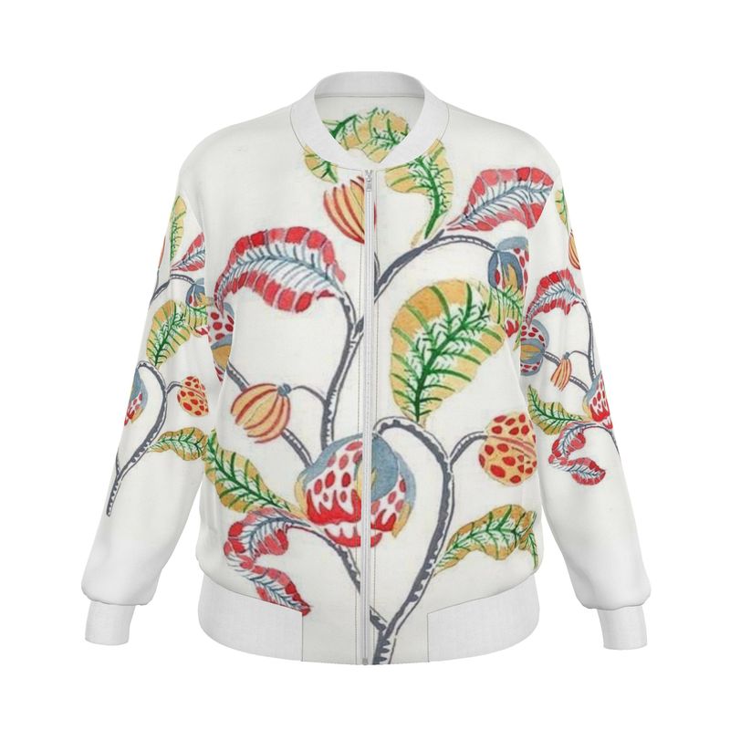 Fiori - Pure Mulberry Silk - 100% Reversible Silk Bomber Jacket