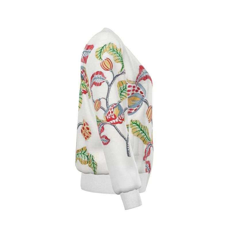 Fiori - Pure Mulberry Silk - 100% Reversible Silk Bomber Jacket