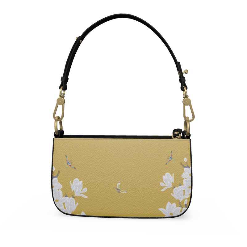 Autumn Flowers - Luxury full Grain Leather - Zip Box Bag -Zip Box Bag | Marivel Suri