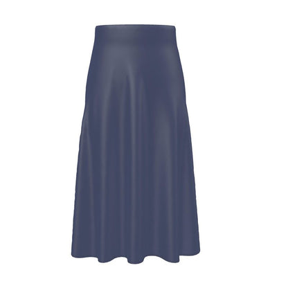Blue Velvet - Pure Mulberry Silk - 100% Luxury Silk Midi Skirt