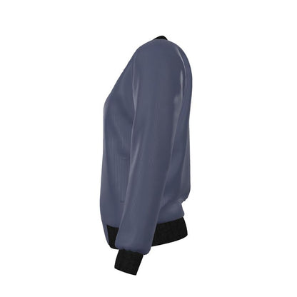 Blue Velvet - Pure Mulberry Silk - 100% Reversible Silk Bomber Jacket