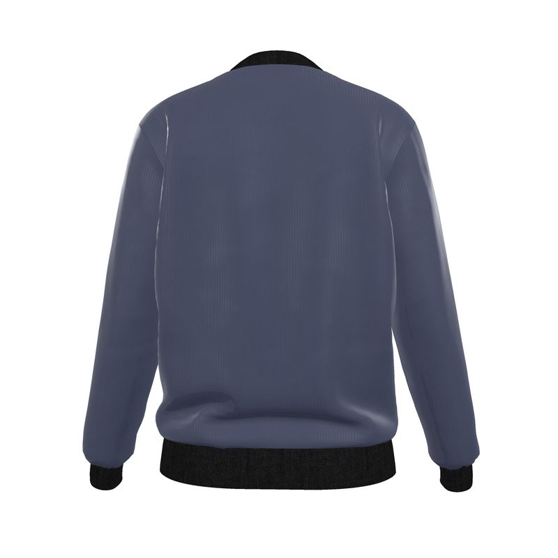 Blue Velvet - Pure Mulberry Silk - 100% Reversible Silk Bomber Jacket