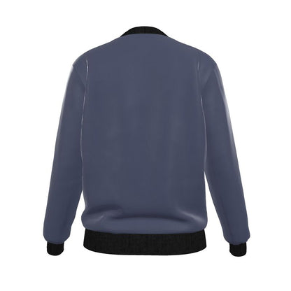 Blue Velvet - Pure Mulberry Silk - 100% Reversible Silk Bomber Jacket