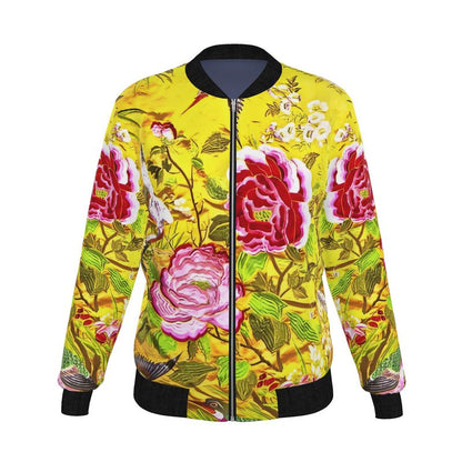 Blue Velvet - Pure Mulberry Silk - 100% Reversible Silk Bomber Jacket