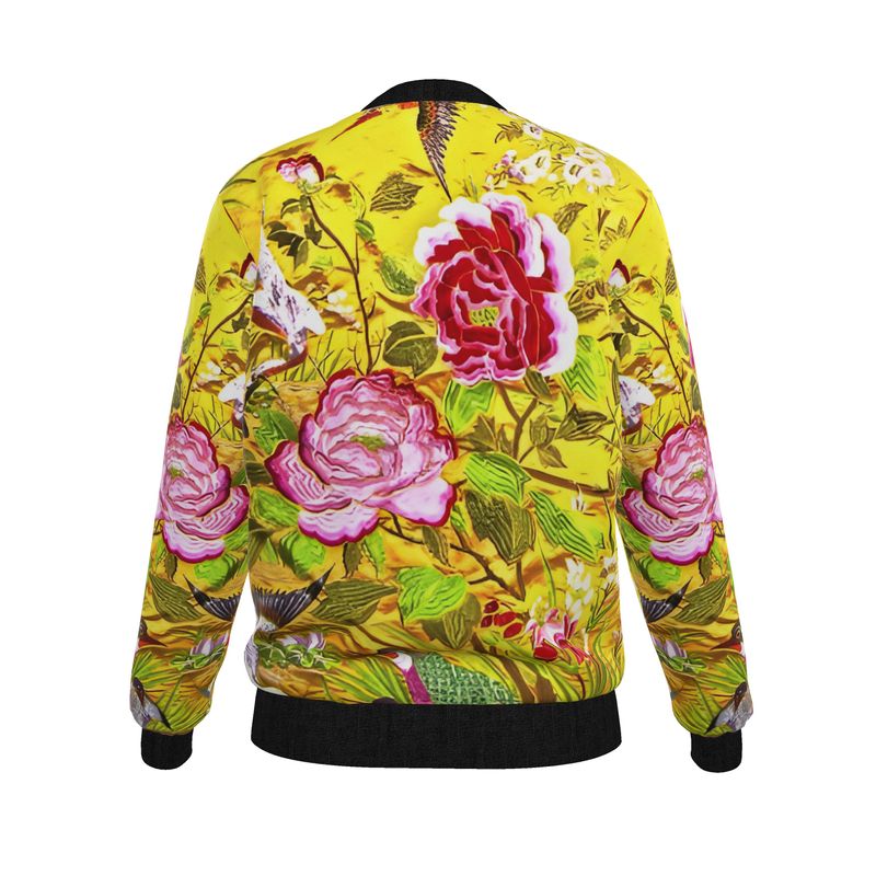 Blue Velvet - Pure Mulberry Silk - 100% Reversible Silk Bomber Jacket