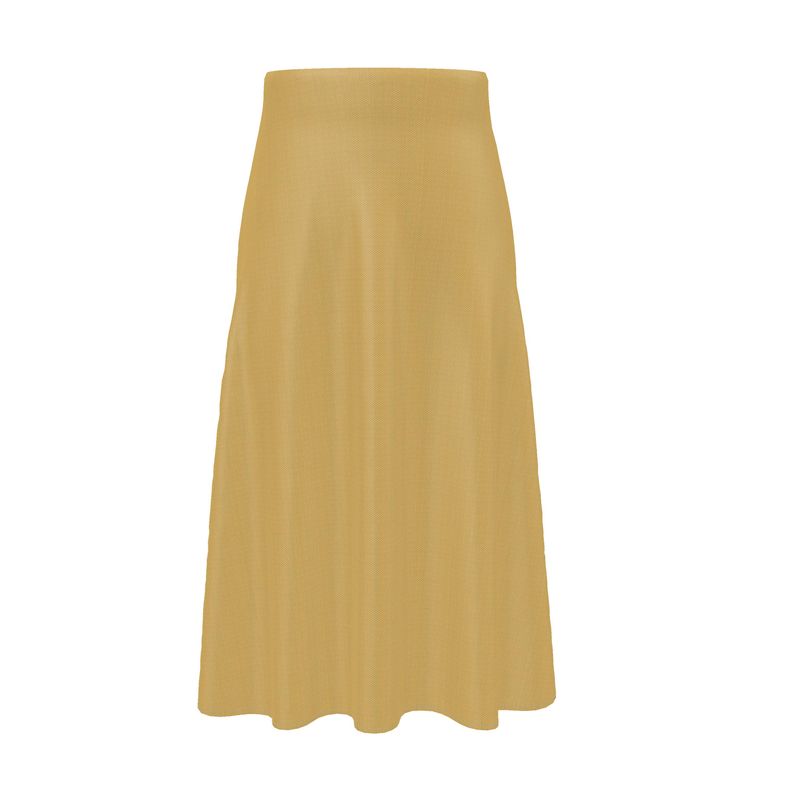 Vanilla - Pure Mulberry Silk -  Midi 100% Silk Skirt